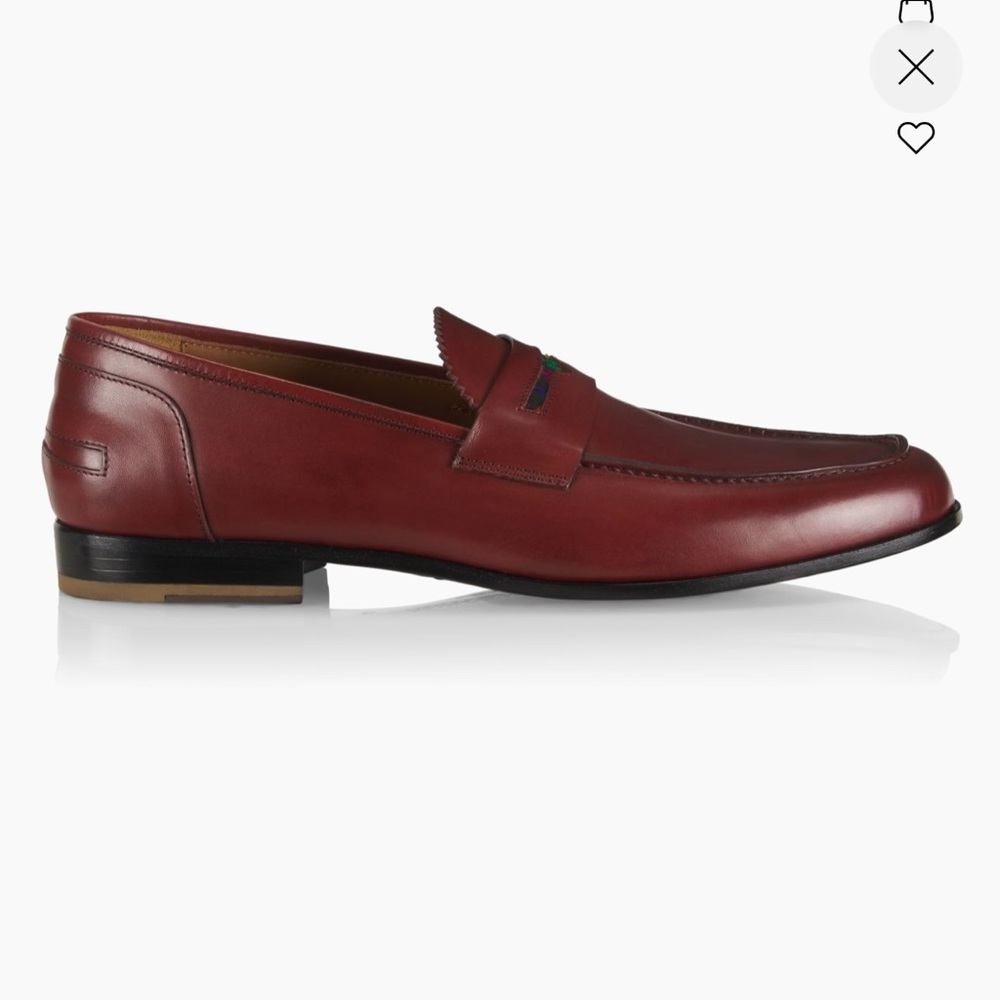 NWT Armando Cabral Men's Bolama Burgundy Leather Slip-On Loafers US 10.5 EU 43.5 - Picture 2 of 11